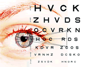 image of eye and reading panel
