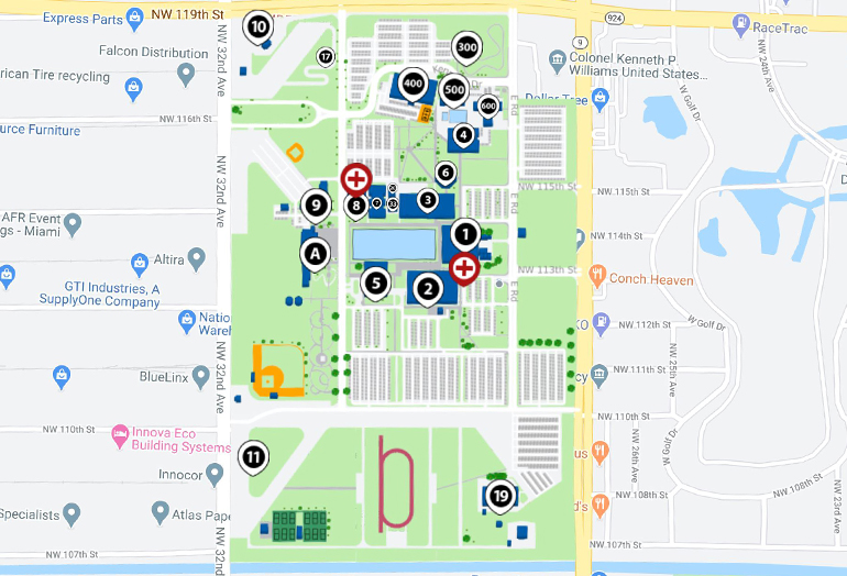 mdc north campus map Campus Map Directions North Campus Miami Dade College mdc north campus map