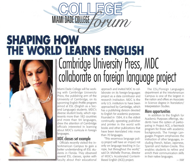 Miami Dade College Project A.C.E. Miami Dade College Project A.C.E.