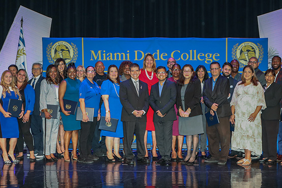 Program participants on stage