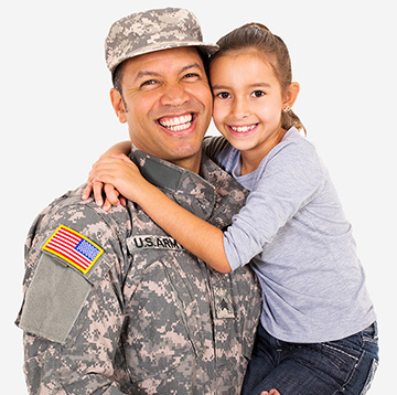Veteran parent with child
