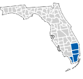 Map of South Florida Tri County Area