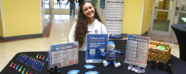 Four students pose for a picture from Student Government