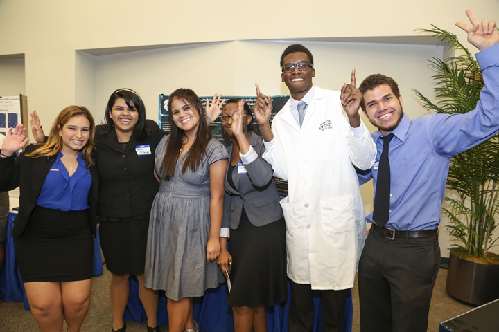 Picture of several students in the STEM Legacy Undergraduate Research and Project Opportunity program