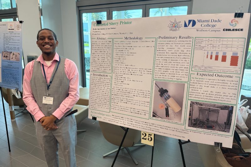 A student presents a scientific project